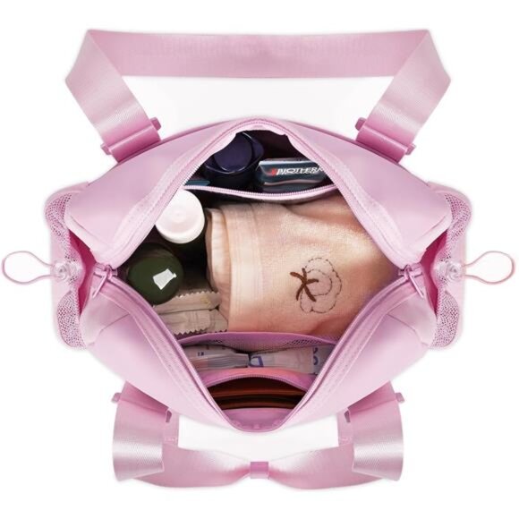 Small Gym Bag & Tote bag for Women, Waterproof Travel Duffle Bag with Wet main image 2